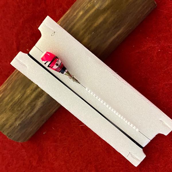 豆バラ用 タナゴ 仕掛け 足付斜め通し浮 蛍光t塗装 山吹 i-0002