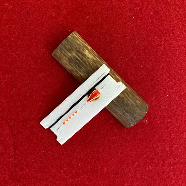 タナゴ用 手作り仕掛け 中通し マーブル塗装  紫陽花 m-0050