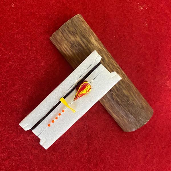 タナゴ用 手作り仕掛け 中通し プロペラ マーブル塗装  紫陽花 m-0057