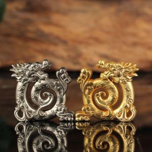 龍お香立て 線香立て 金銀2個セット 風水 縁起物 ゴールド シルバー