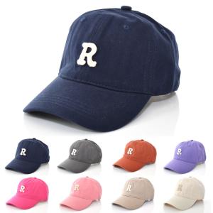 キャップ 帽子 Rマーク 6パネル ベースボールキャップ ローキャップ カーブドバイザー シンプル コットン 綿 メンズ レディース サイズ調整可能｜raiders