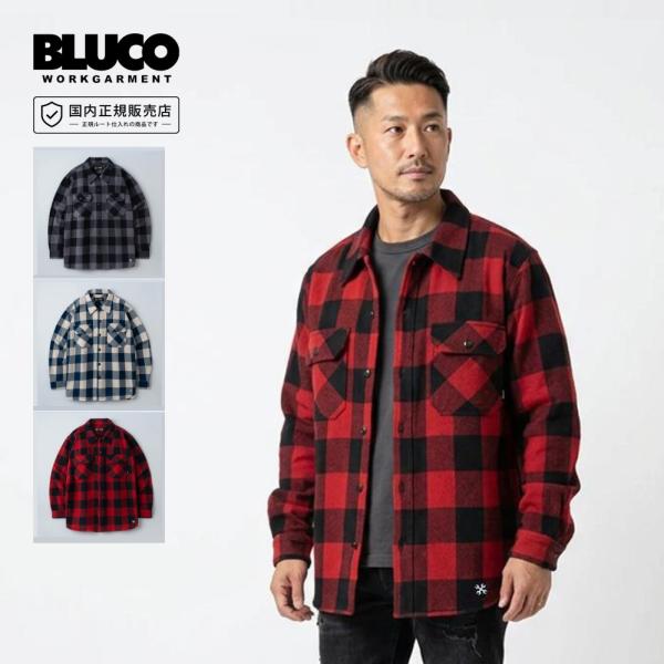 ブルコ BLUCO ヘビーフランネルチェックシャツ 165-11-018 メンズ バイカー ワーク ...