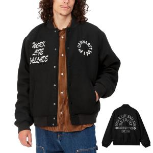 カートハートWIP カートハート ダブリューアイピー carhartt WIP スタジャンワーク バーシティ― ボンバー WORK VARSITY BOMBER I032435 ブラック 黒｜raiders