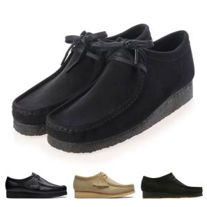 クラークス Clarks ワラビー Wallabee メンズ スエード レザー 天然革 スエードクレープソール メイプル ブラック 26155514 26155515 26155519｜raiders