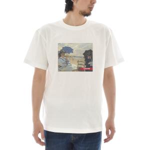 半袖 アートTシャツ】モネ Tシャツ 散歩、日傘をさす女性 ライフ イズ