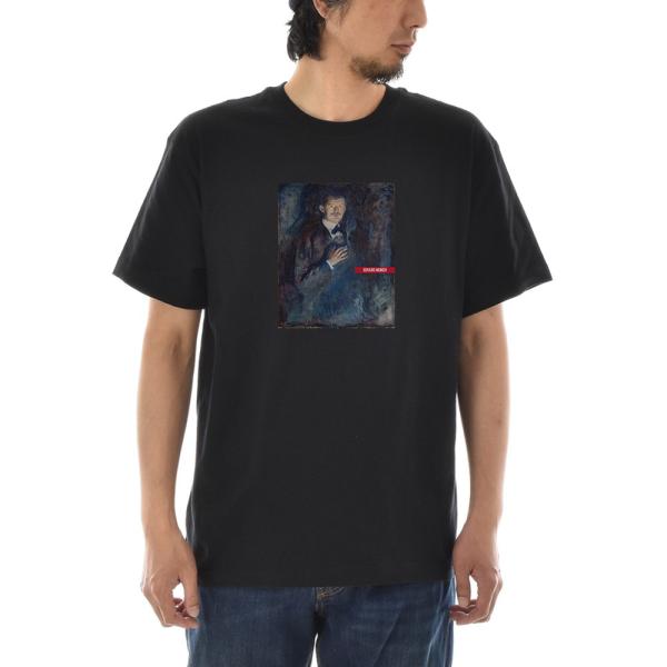 【半袖 アートTシャツ】ムンク Tシャツ 煙草を持つ自画像 エドヴァルド・ムンク ライフ イズ アー...