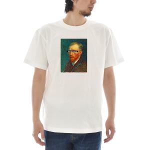 【半袖 アートTシャツ】ゴッホ Tシャツ 自画像 1887年春 フィンセント ファン ライフ イズ アート 半袖 メンズ レディース 大きいサイズ 絵画 名画 ホワイト 白｜raiders