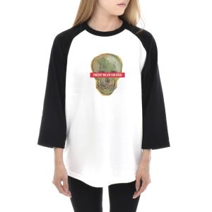 ゴッホ Tシャツ 火の付いたタバコをくわえた骸骨 ライフ イズ アート 7