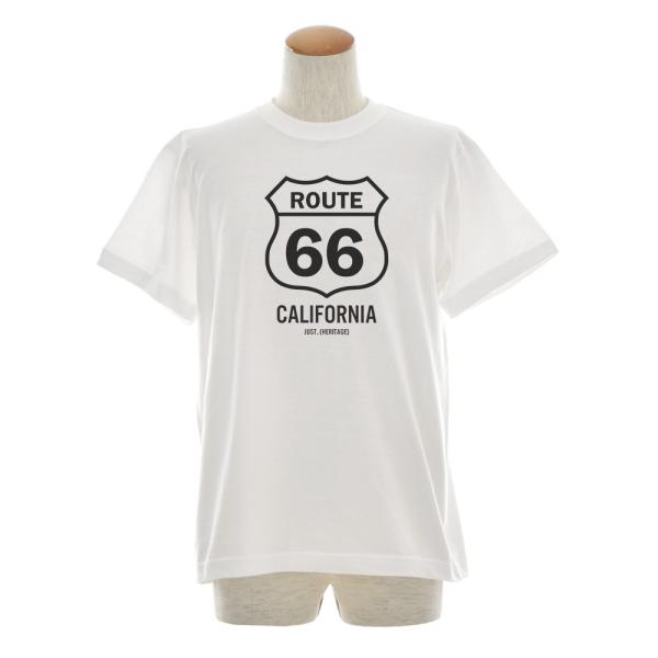 ルート66 Tシャツ ルート 66 モノクロ ジャスト 半袖Tシャツ メンズ レディース カリフォル...