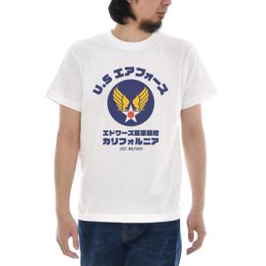 U.S エアフォース Tシャツ ジャスト 半袖Tシャツ メンズ おしゃれ 大きいサイズ カリフォルニア 空軍 ミリタリー 白 S M L XL XXL XXXL 3L 4L ブランド｜raiders