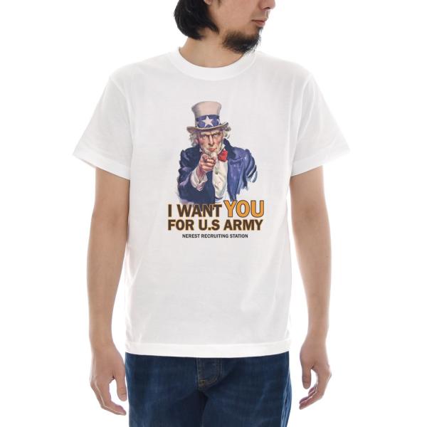 アンクル サム Tシャツ ジャスト 半袖Tシャツ メンズ レディース アメリカ USA ティーシャツ...