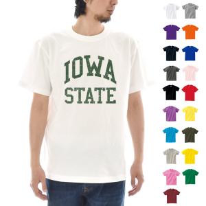 カレッジロゴ Tシャツ アイオア ステート IOWA STATE 半袖Tシャツ ティーシャツカレッジ メンズ レディース キッズ 男女兼用 大きいサイズ 白 黒｜raiders