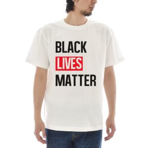 メッセージ Tシャツ BLACK LIVES MATTER ブラック ライヴズ マター スローガン メンズ レディース キッズ 大きいサイズ 小さいサイズ 白 ホワイト 4L｜raiders