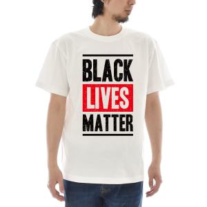 メッセージ Tシャツ BLACK LIVES MATTER ブラック ライヴズ マター ビッグロゴ スローガン メンズ レディース キッズ 大きいサイズ 小さいサイズ 白 ホワイト 4L｜raiders