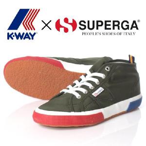 ケーウェイ K WAY SUPERGA スペルガ スニーカー CISCO BONDED KKU1C90 Army メンズ｜raiders