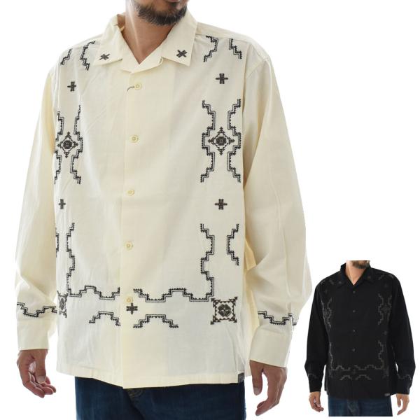 ペンドルトン PENDLETON 長袖シャツ エンブロイダリー オープンカラー長袖シャツ 4475-...