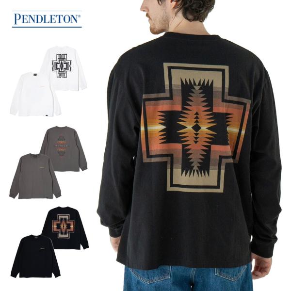 ペンドルトン PENDLETON バックプリント 長袖Tシャツ ロングスリーブTシャツ 5475-1...