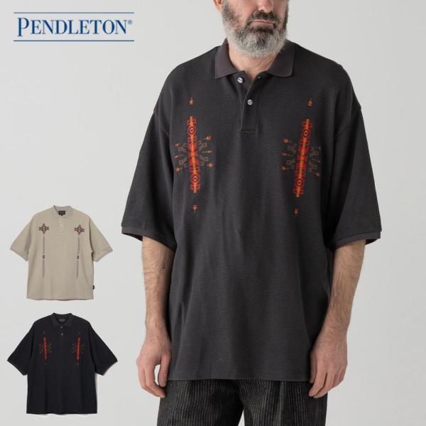 ペンドルトン PENDLETON ポロシャツ エンボス 半袖ポロシャツ EMB Polo Shirt...