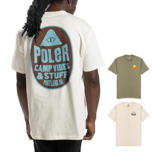 ポーラー POLER Tシャツ フルーツステッカーティー 半袖 ティーシャツ キャンプ アウトドア 大きいサイズ M L XL XXL FRUIT STICKER TEE 221APM2003