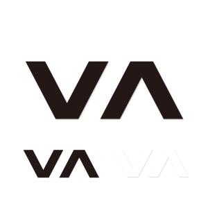 RVCA ルーカ ルカ ステッカー VA サーマル ダイカット ロゴ カッティングステッカー デカール メンズ レディース アウトドア ブラック 黒 ホワイト 白 R00S08｜raiders
