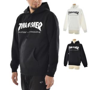 スラッシャー THRASHER パーカー ロゴ マグロゴ フーディー スウェット プルオーバー 裏起毛 メンズ レディース ブランド 黒 白 MAG LOGO HOODIE TH8501｜raiders