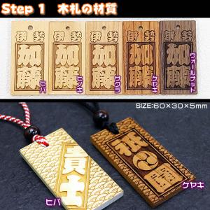 アウトレットお祭り名入れ木札ネックレス/欅・桧...の詳細画像2