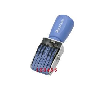 シヤチハタ　回転ゴム印エルゴグリップ欧文6連　明朝体　ＣＦ−６４Ｍ（印面サイズ）４号