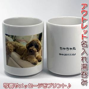 アウトレットメッセージ入り湯呑み・メモリアル写真・お子様やペットの写真入り湯呑みを1個から作成訳あり　アウトレット商品116074　敬老の日　ギフト