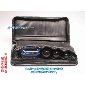 法人印鑑ケース　プレジデント　ＦＰ-１　社判と印鑑３本収納持ち運びに便利です（牛革製／会社印鑑ケース...