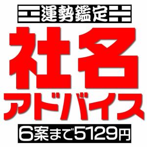 画数による社名吉凶判断　候補数４案から６案　旧字画数と新字画数の両方を考慮して運勢診断します。｜raimdou