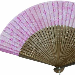 和柄おしゃれ名入れ扇子 女性レディース用中短地...の詳細画像2