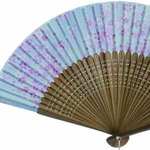 和柄おしゃれ名入れ扇子 女性レディース用中短地...の詳細画像4