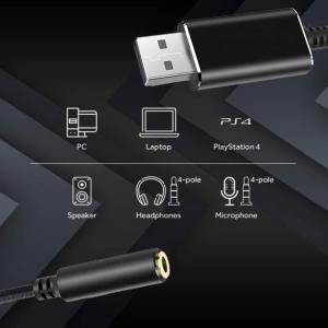 USB イヤホン 変換 アダプタ 3.5mm ...の詳細画像4