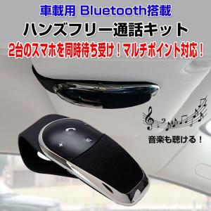 車載 Bluetooth ハンズフリー通話キット iPhone/Android 車載スピーカーフォン サンバイザー 通話 電話 並行輸入品◇RIM-HELIYA-S5