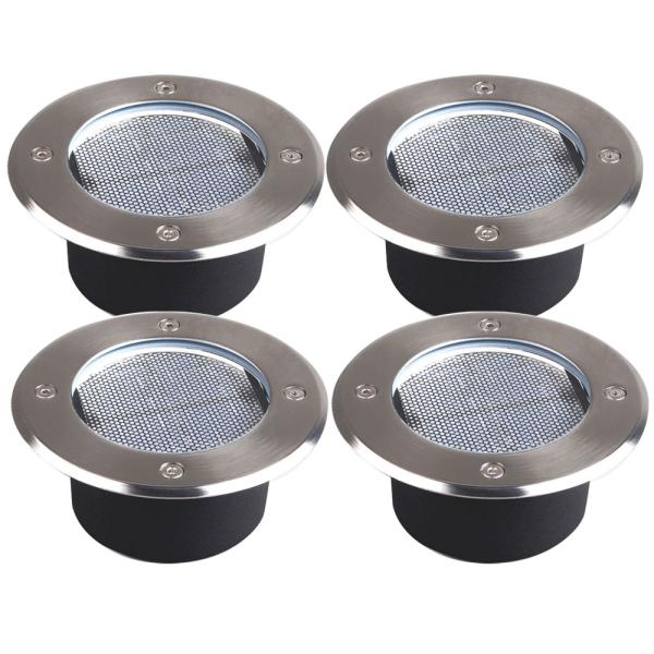 4個セット LED スポットライト 埋め込み式 ソーラー充電 防水 ガーデンライト 庭 玄関先 屋外...
