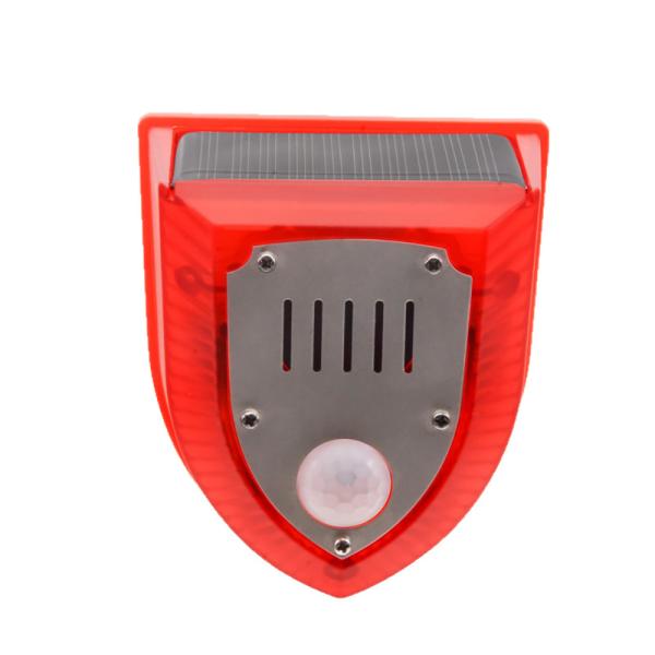 ソーラー/USB充電 防犯アラーム 129db ブザー音 警告灯 警報機 防犯 センサー ライト 防...