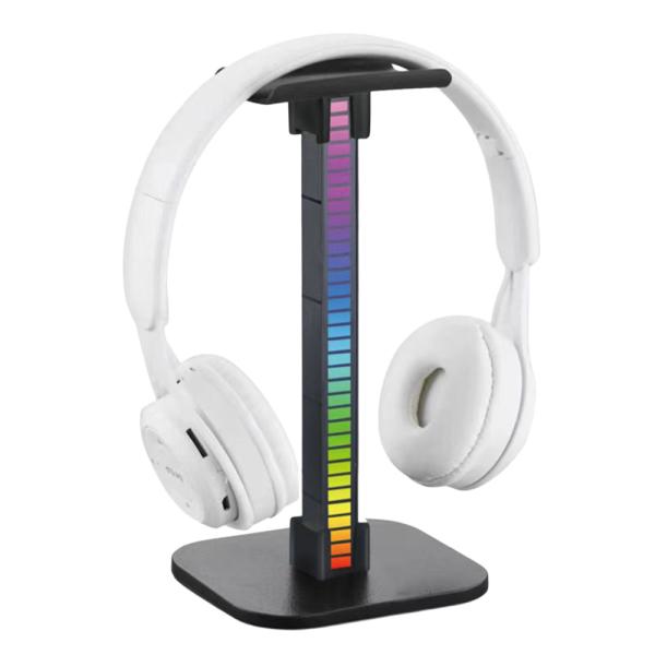 RGB ゲーミング ヘッドホンスタンド 音場連動 光る 32LED 多機能 USB-C接続 アルミ製...