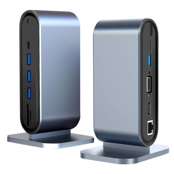 12in1 USB-C タワー型 ドッキングステーション HDMI VGA USB3.0 PD充電 ...