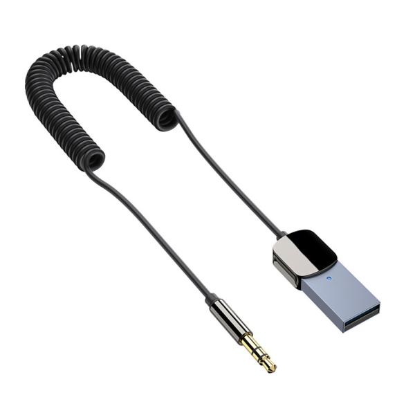 Bluetoothオーディオレシーバー ワイヤレス ハンズフリー通話 3.5mm AUX 接続 車内...