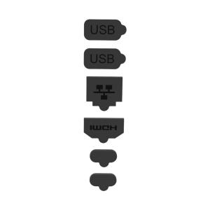 Switch2 用 6in1 ダストプラグ セット 防塵 ホコリ防止 ほこりよけ ダストキャップ シリコンカバー ◇RIM-PG-SW2120 メール便