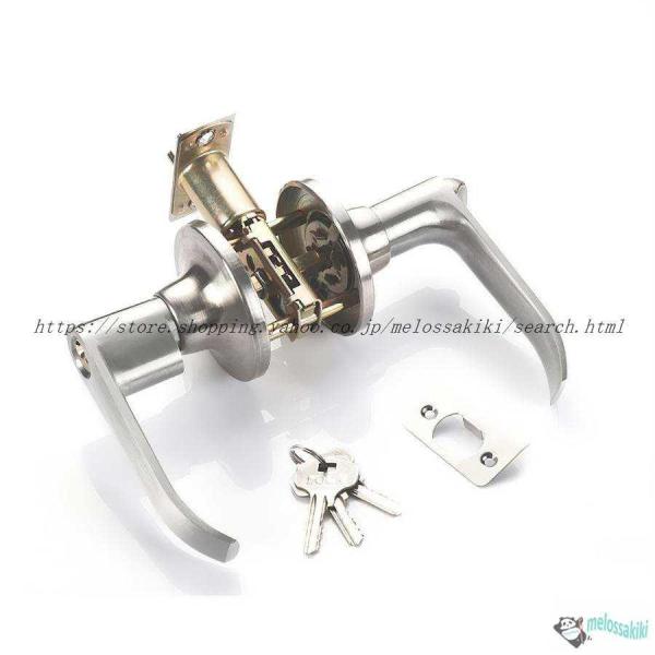 ドアノブ 鍵付き レバーハンドル ドアレバー 浴室ドアノブ トイレ用 玄関ドアノブ 住宅室内用レバー...