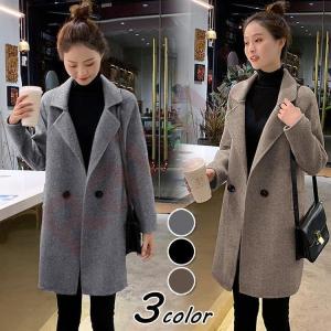 チェスターコート レディース 秋冬 40代 チェスターコート 黒 ミディアム丈 ラシャコートスーツ  厚手オーバー ゆったりアウター 通勤 着痩せ オシャレ