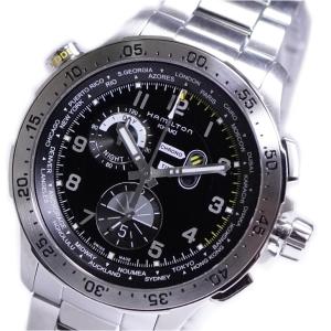 【箱訳あり】ハミルトン HAMILTON 腕時計 H76714135 Khaki Aviation カーキ アビエーション World Timer Chrono ワールドタイマー クロノ クオーツ メンズ｜rainbow-123