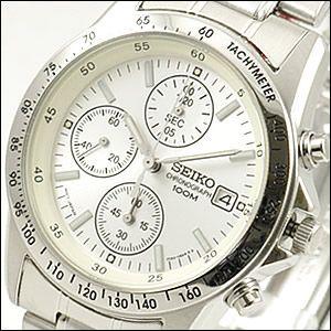 海外セイコー 海外SEIKO 腕時計 SND363Pメンズ 【クロノグラフ】シルバー/ホワイト