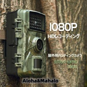 防犯カメラ トレイルカメラ 【楽天ランキング受賞】小型 屋外 防水 防塵 IP66対応 1080p対応 赤外線LED 監視カメラ 動体検知 人感センサー 夜間対応 高画質  日｜rainbow-beach88