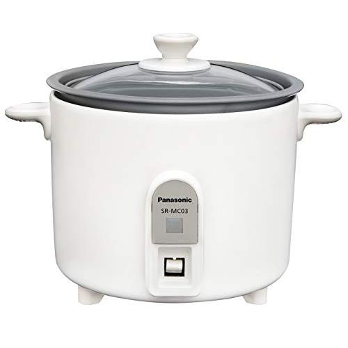 パナソニック 炊飯器 1.5合 1人用炊飯器 自動調理鍋 ミニクッカー ホワイト SR-MC03-W