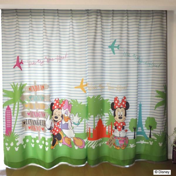 カーテン ディズニー disney  ミニー＆デイジー　カーテン ２枚組