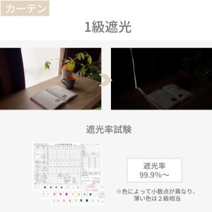 カーテン 4枚セット 遮光 1級 見えにくいレ...の詳細画像2