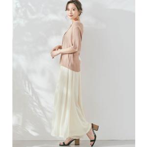 ワイドパンツ レディース 40代50代 ガウチ...の詳細画像3