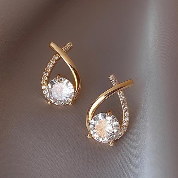 ピアス レデイース 大粒 X型 キラキラ シルバー ゴールド 大人可愛い 上品 通販 格安 誕生日プ...